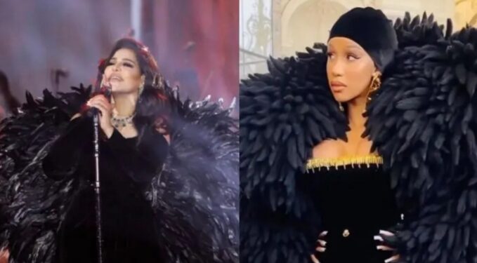 كاردي بي بإطلالة شبيهة لأحلام الشامسي