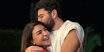عناق الحب يوم الميلاد بين ماغي بوغصن وابنها